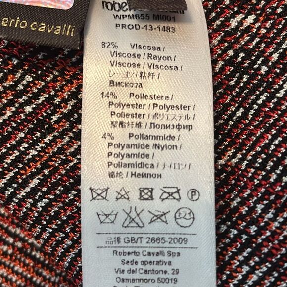 Roberto Cavalli Black and Red Knit Dress - Picture 7 of 7